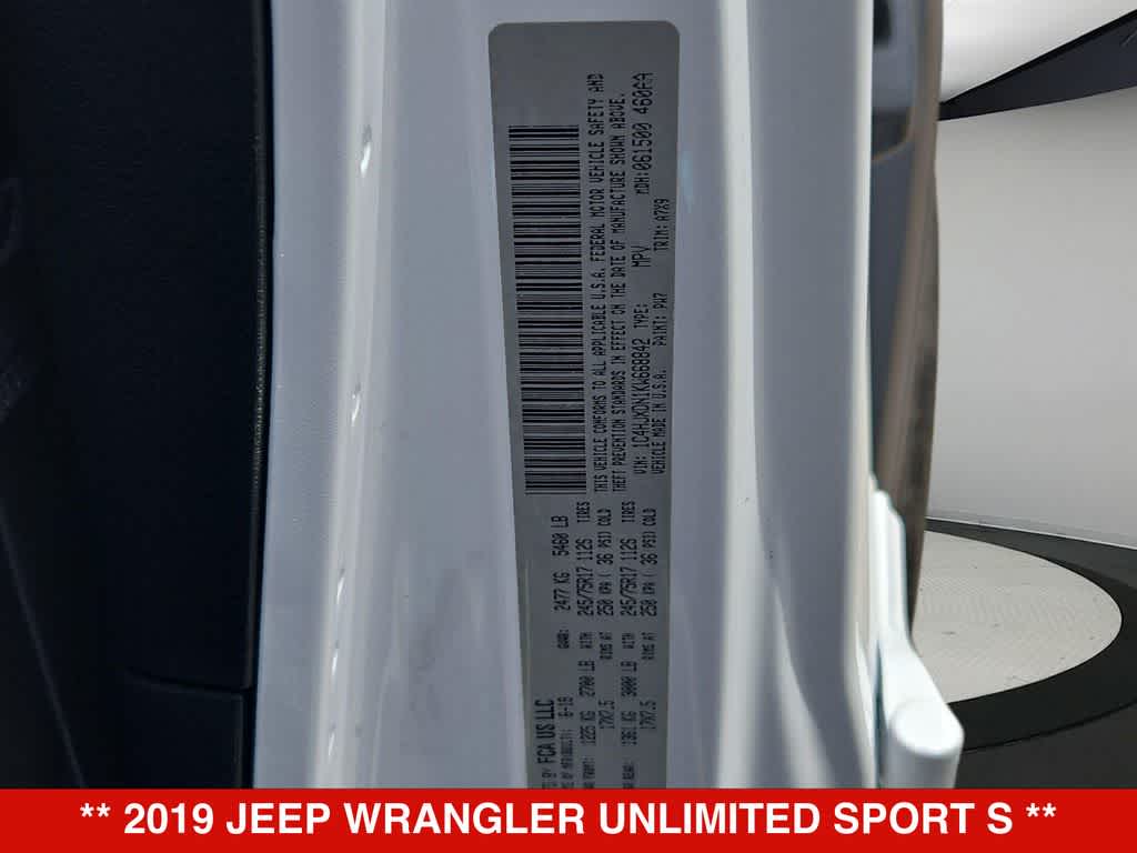 2019 Jeep Wrangler Unlimited Sport S