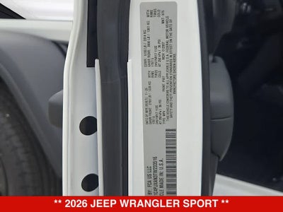 2026 Jeep Wrangler Sport