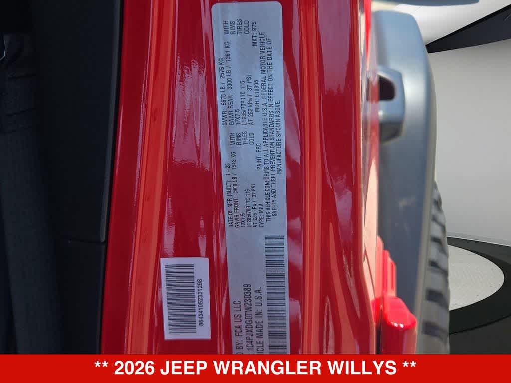 2026 Jeep Wrangler Willys