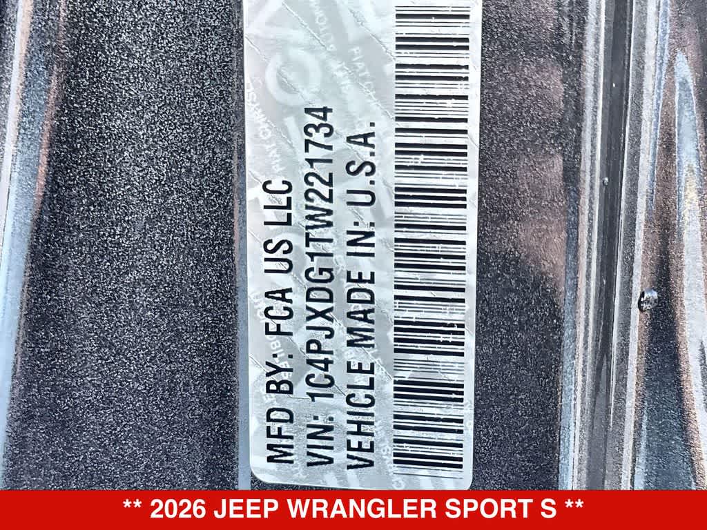 2026 Jeep Wrangler Sport S