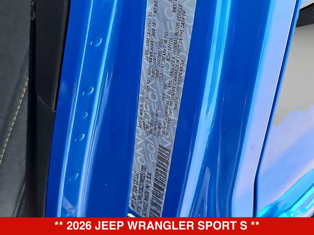 2026 Jeep Wrangler Sport S