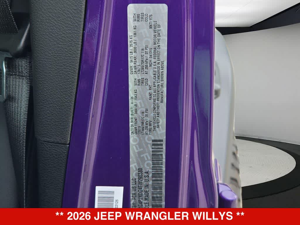 2026 Jeep Wrangler Willys