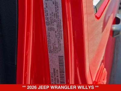 2026 Jeep Wrangler Willys