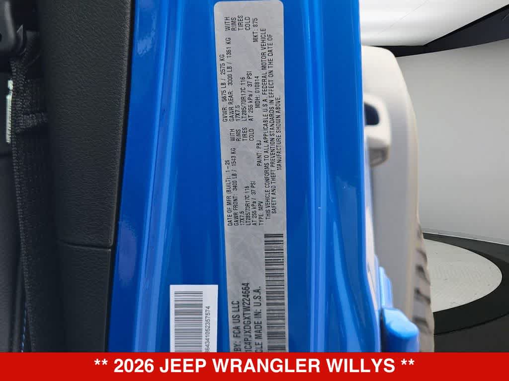 2026 Jeep Wrangler Willys