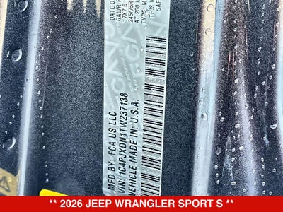 2026 Jeep Wrangler Sport S