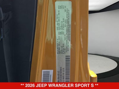 2026 Jeep Wrangler Sport S