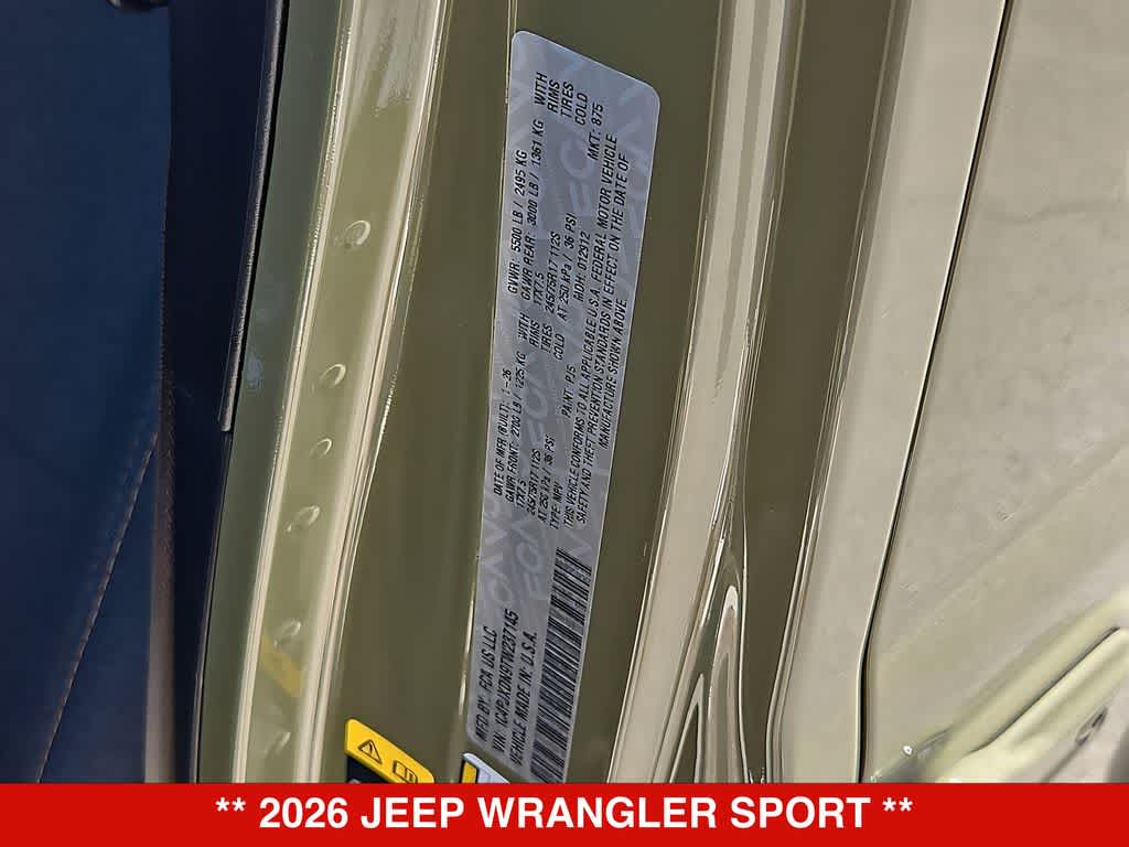 2026 Jeep Wrangler Sport