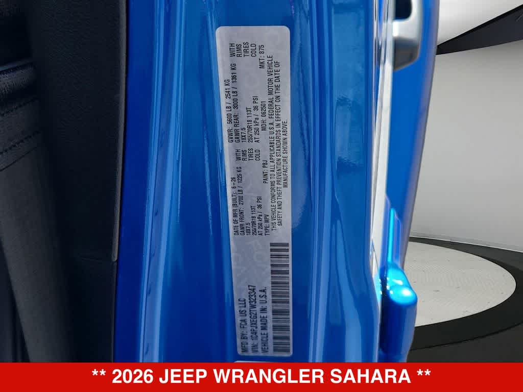 2026 Jeep Wrangler Sahara