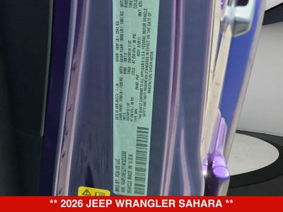 2026 Jeep Wrangler Sahara