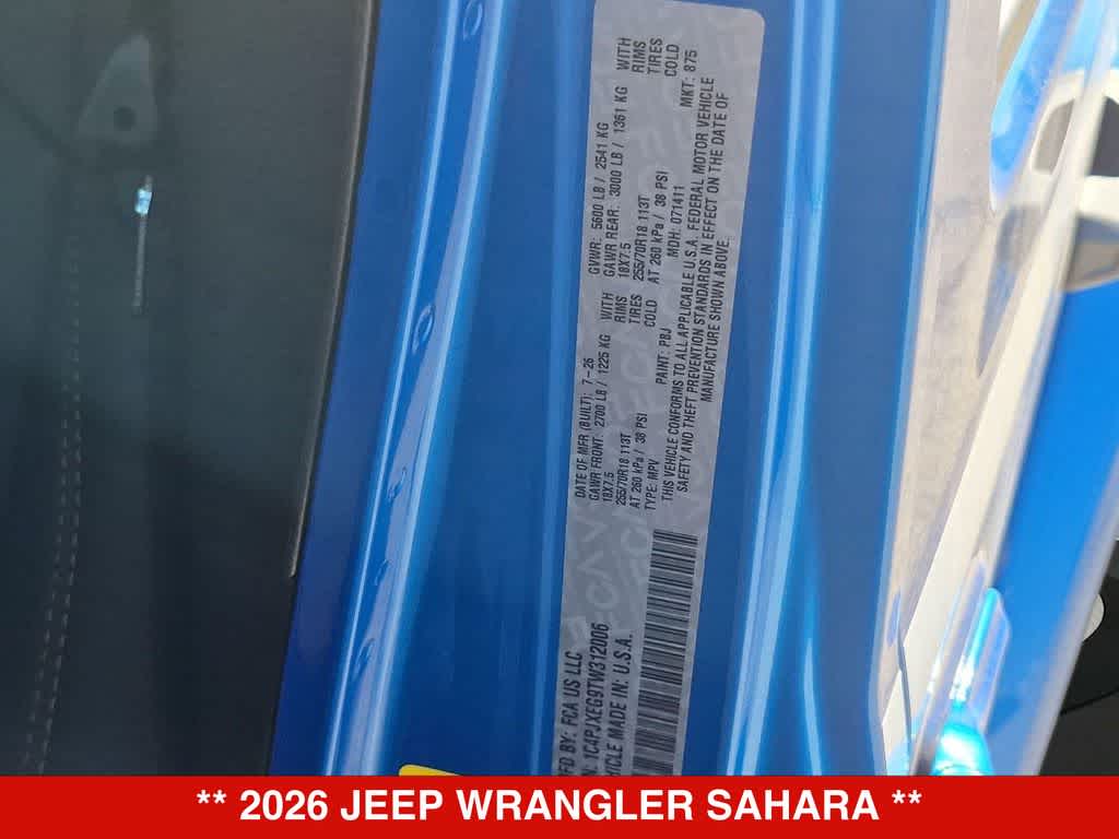 2026 Jeep Wrangler Sahara