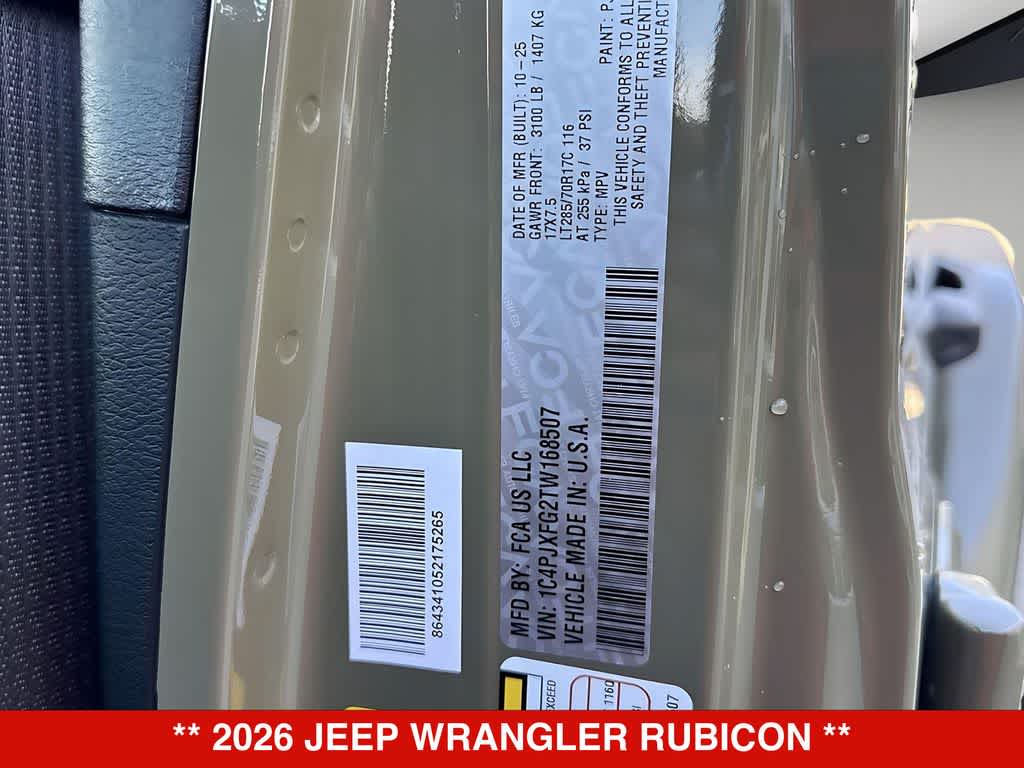 2026 Jeep Wrangler Rubicon