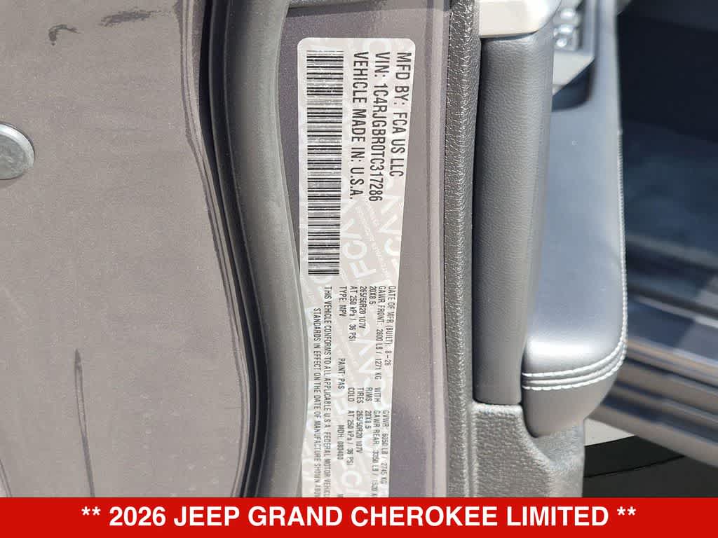2026 Jeep Grand Cherokee Limited