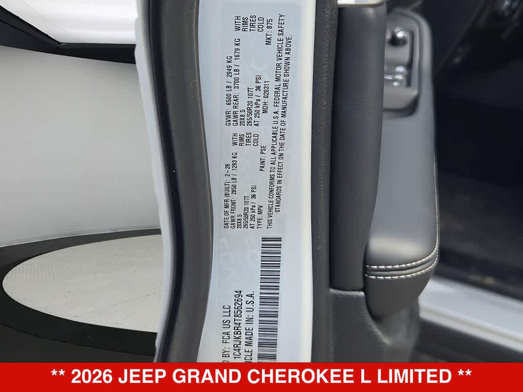 2026 Jeep Grand Cherokee L Limited