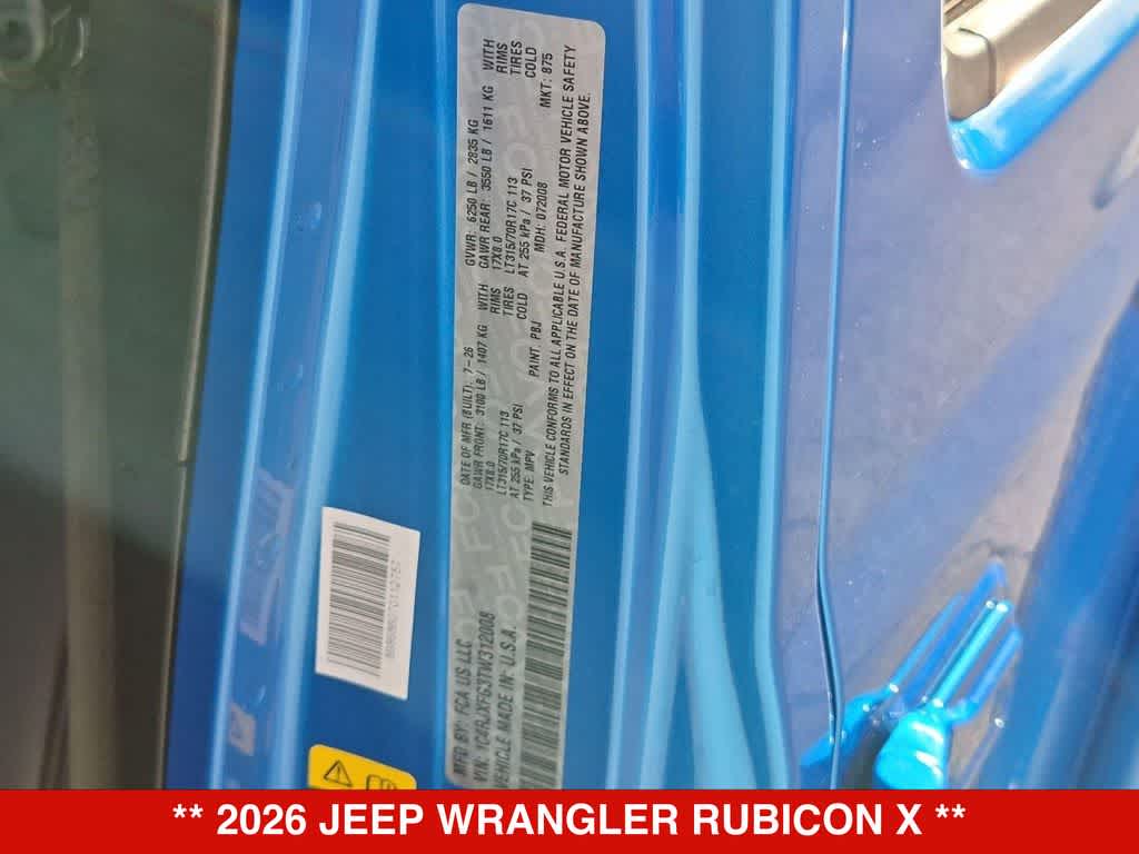 2026 Jeep Wrangler Rubicon X