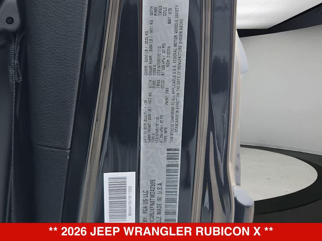 2026 Jeep Wrangler Rubicon X