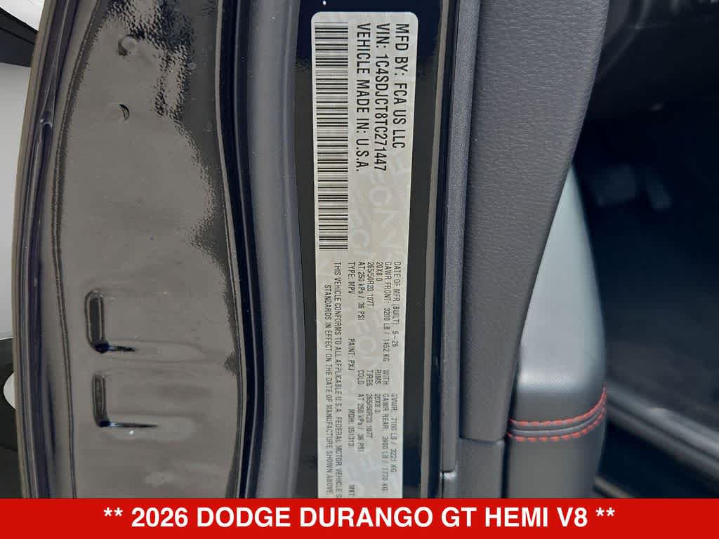 2026 Dodge Durango GT HEMI V8