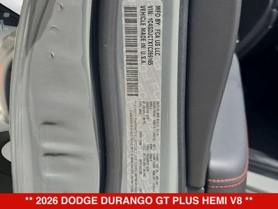 2026 Dodge Durango GT Plus HEMI V8