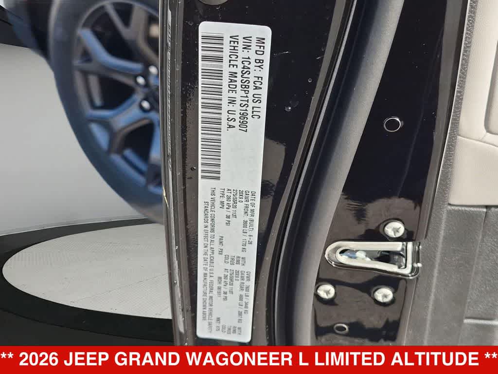 2026 Jeep Grand Wagoneer L Limited Altitude