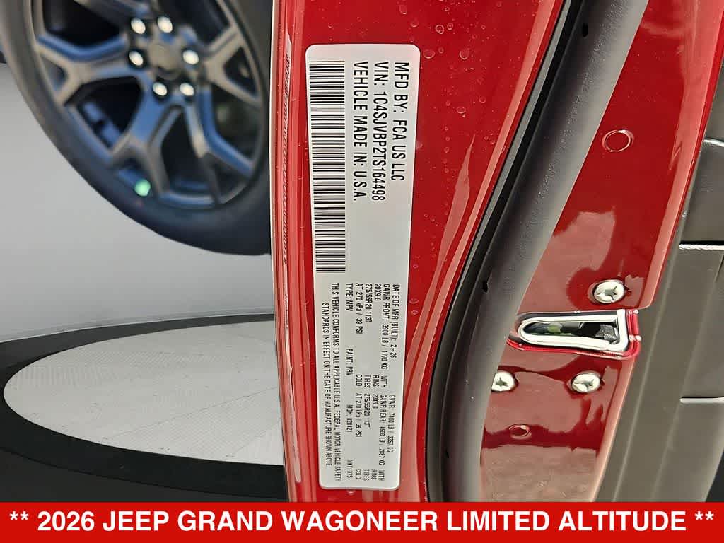 2026 Jeep Grand Wagoneer Limited Altitude