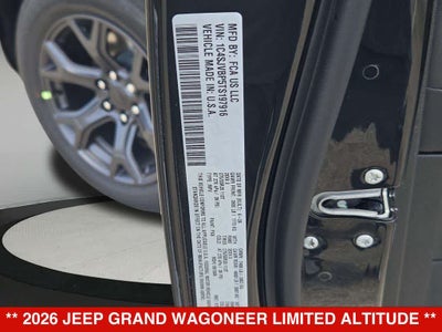 2026 Jeep Grand Wagoneer Limited Altitude