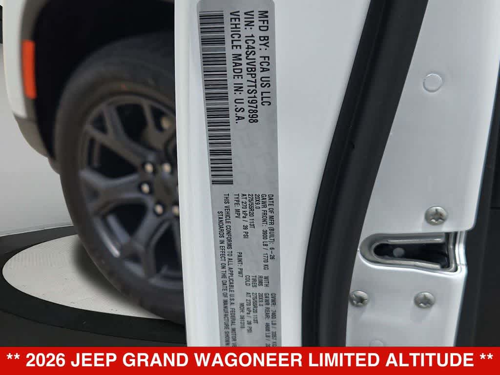 2026 Jeep Grand Wagoneer Limited Altitude