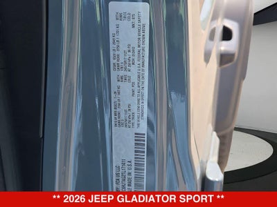 2026 Jeep Gladiator Sport