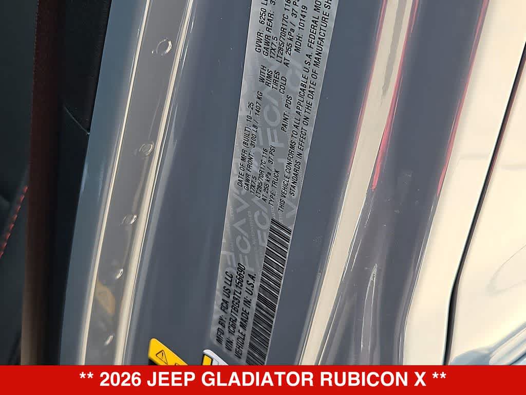 2026 Jeep Gladiator Rubicon X