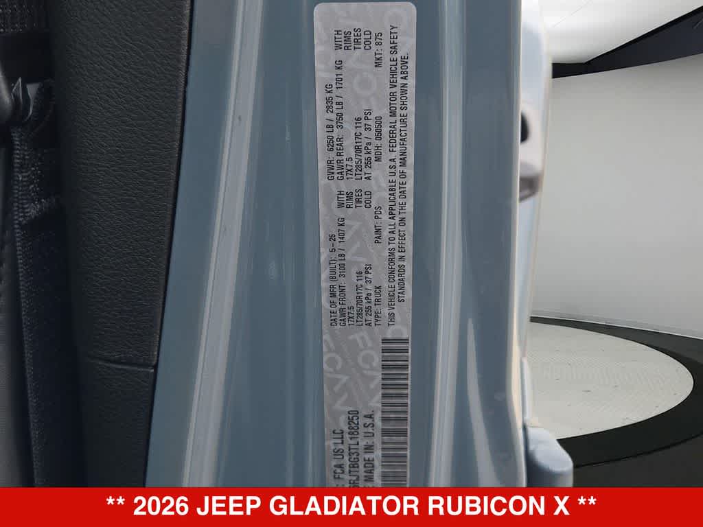 2026 Jeep Gladiator Rubicon X
