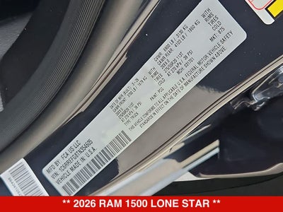 2026 RAM 1500 Lone Star