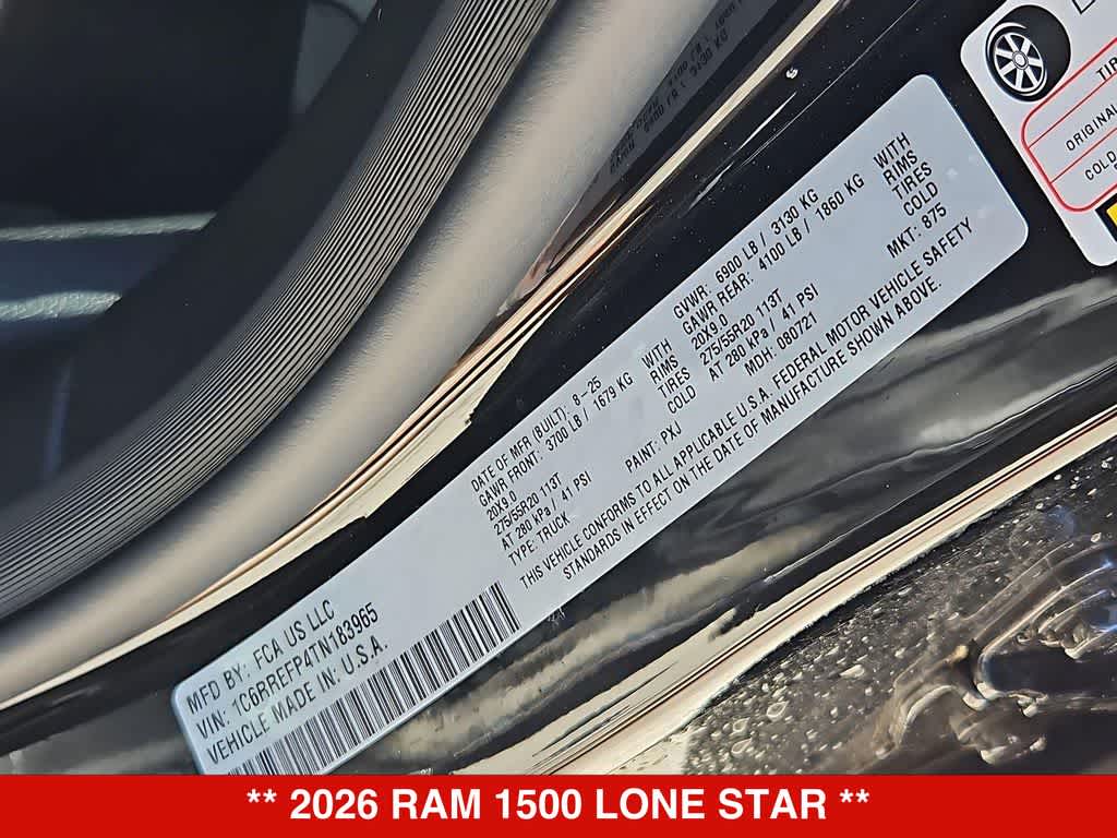 2026 RAM 1500 Lone Star