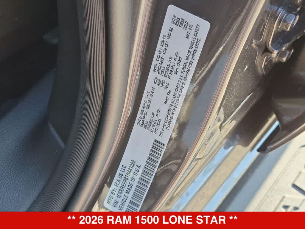 2026 RAM 1500 Lone Star