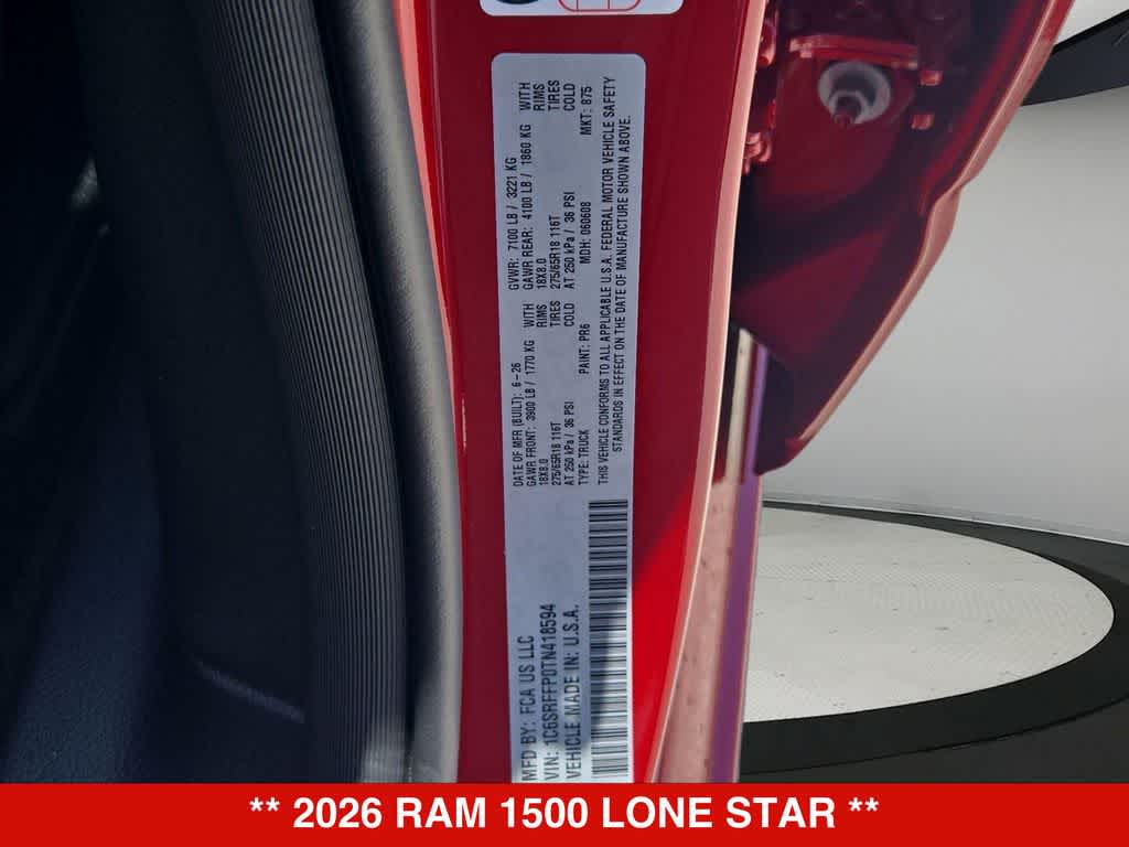 2026 RAM 1500 Lone Star