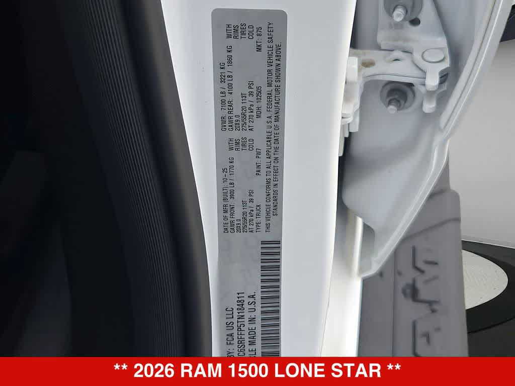 2026 RAM 1500 Lone Star