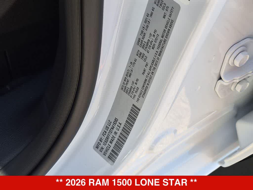 2026 RAM 1500 Lone Star
