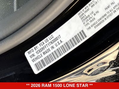 2026 RAM 1500 Lone Star