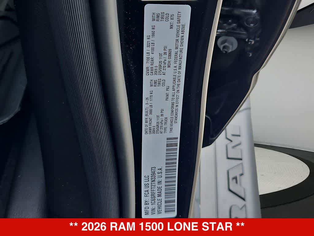 2026 RAM 1500 Lone Star