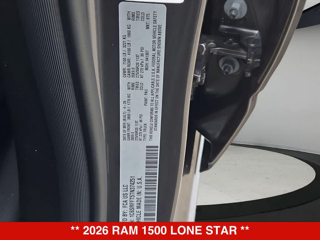 2026 RAM 1500 Lone Star