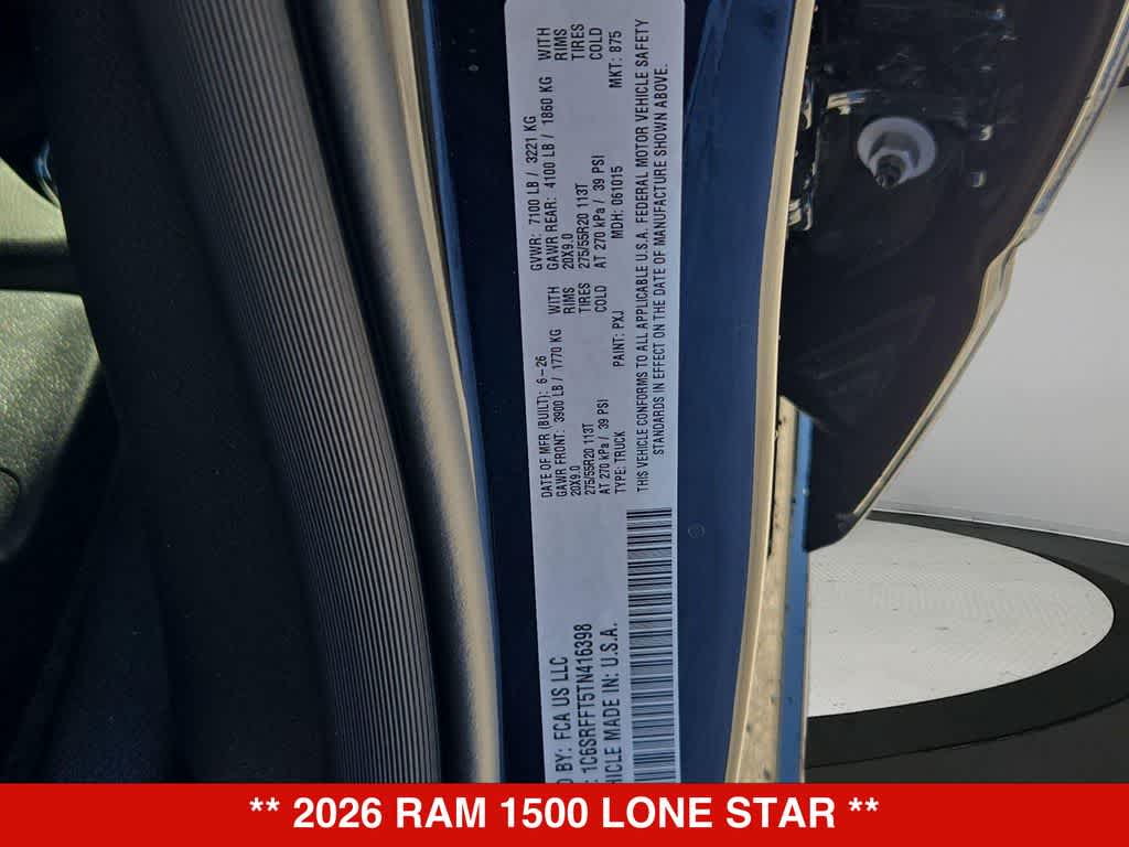 2026 RAM 1500 Lone Star