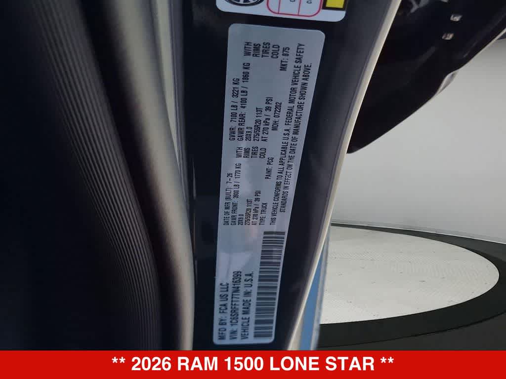 2026 RAM 1500 Lone Star
