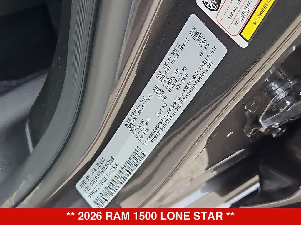 2026 RAM 1500 Lone Star