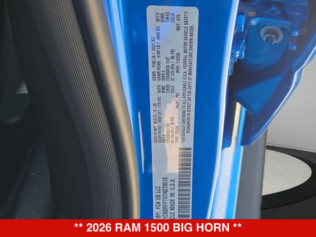 2026 RAM 1500 Big Horn