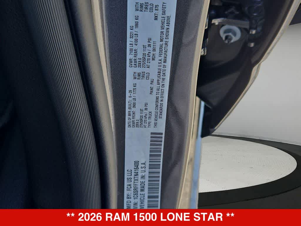 2026 RAM 1500 Lone Star