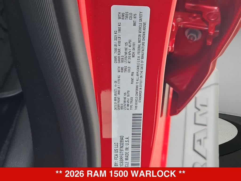 2026 RAM 1500 Warlock