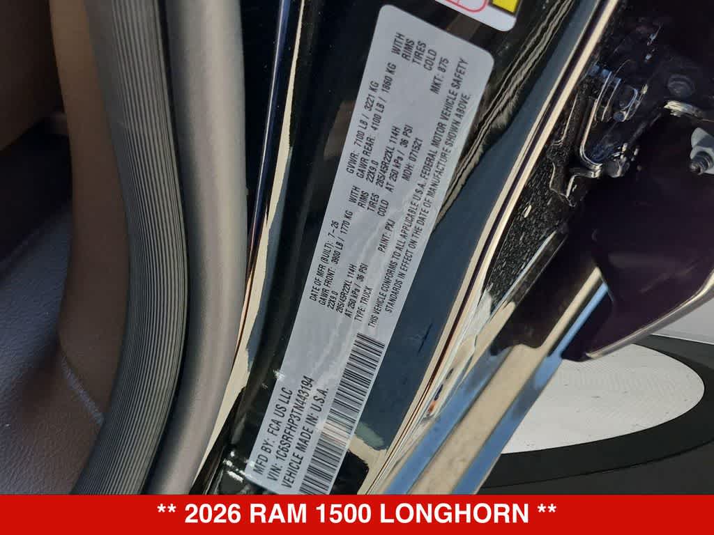 2026 RAM 1500 Longhorn