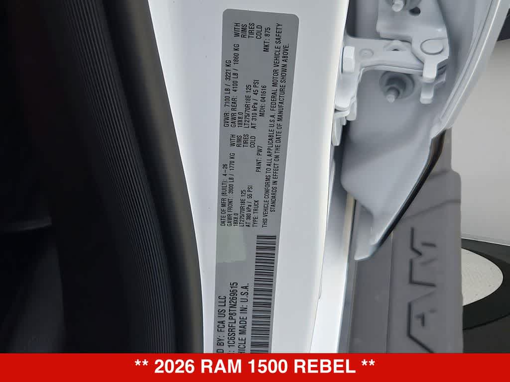 2026 RAM 1500 Rebel