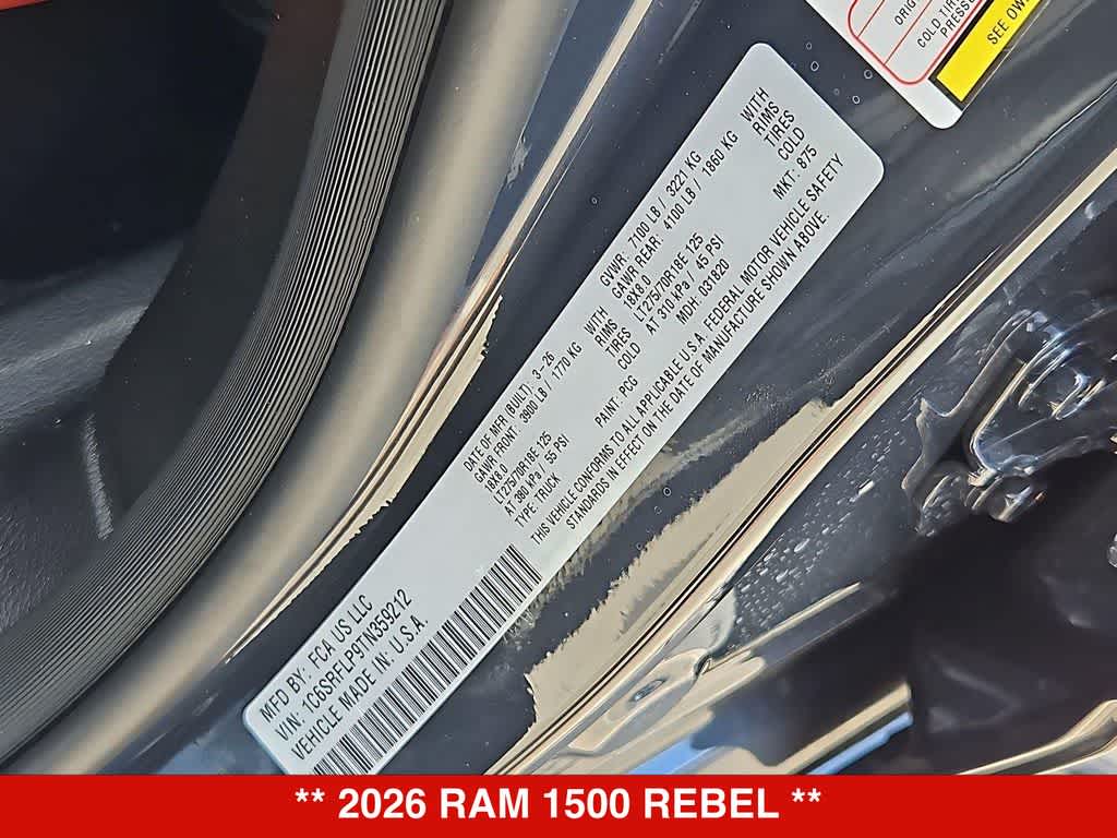2026 RAM 1500 Rebel