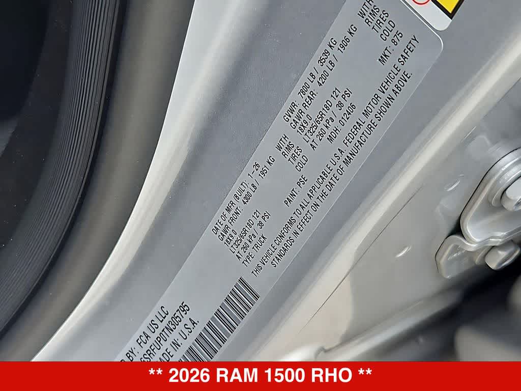 2026 RAM 1500 RHO