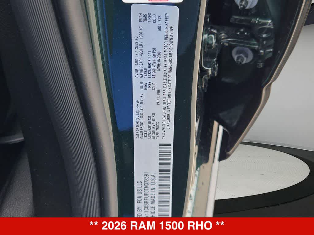 2026 RAM 1500 RHO