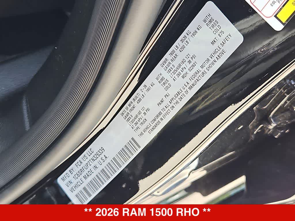 2026 RAM 1500 RHO