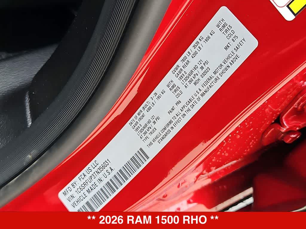 2026 RAM 1500 RHO